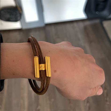 hermes tournis bracelet price|Hermes leather double tour bracelet.